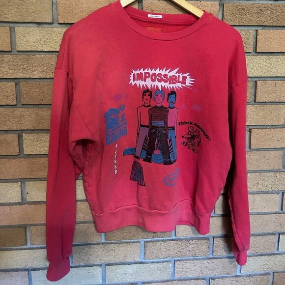 Mother Drop Square Stargazer Cotton Graphic Sweatshirt in Think Sideways Size XS - Picture 3 of 9